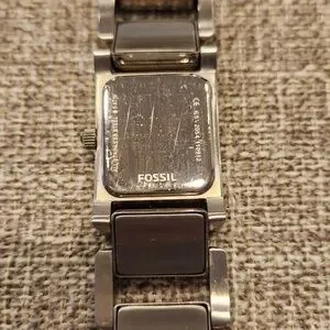 Fossil Silver and Black Enameled Wristwatch Fossil AM-3084 Men main image 4